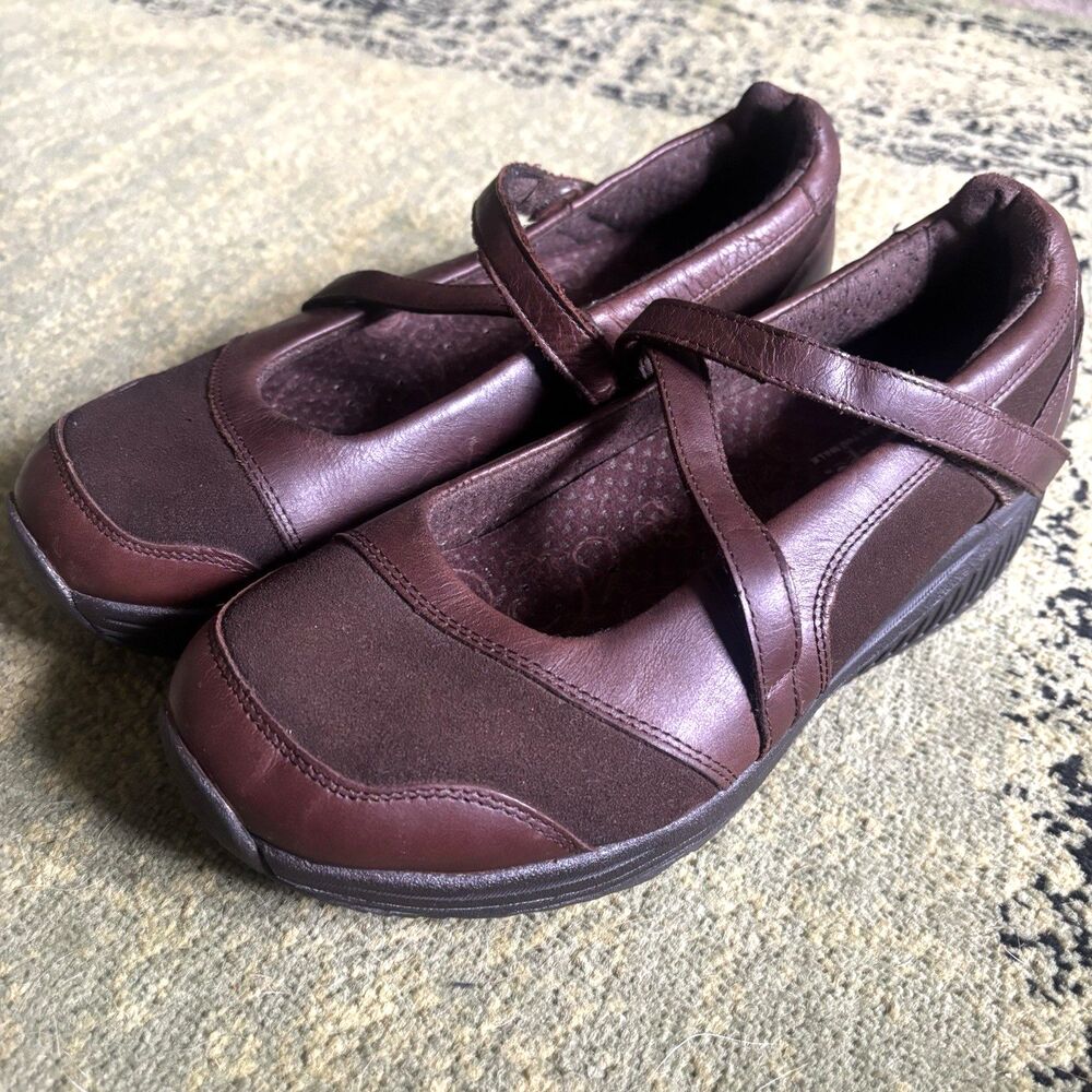 Skechers Shape Ups Mary Jane Shoes Womens Sz 10 Brown Leather Walking Comfort
